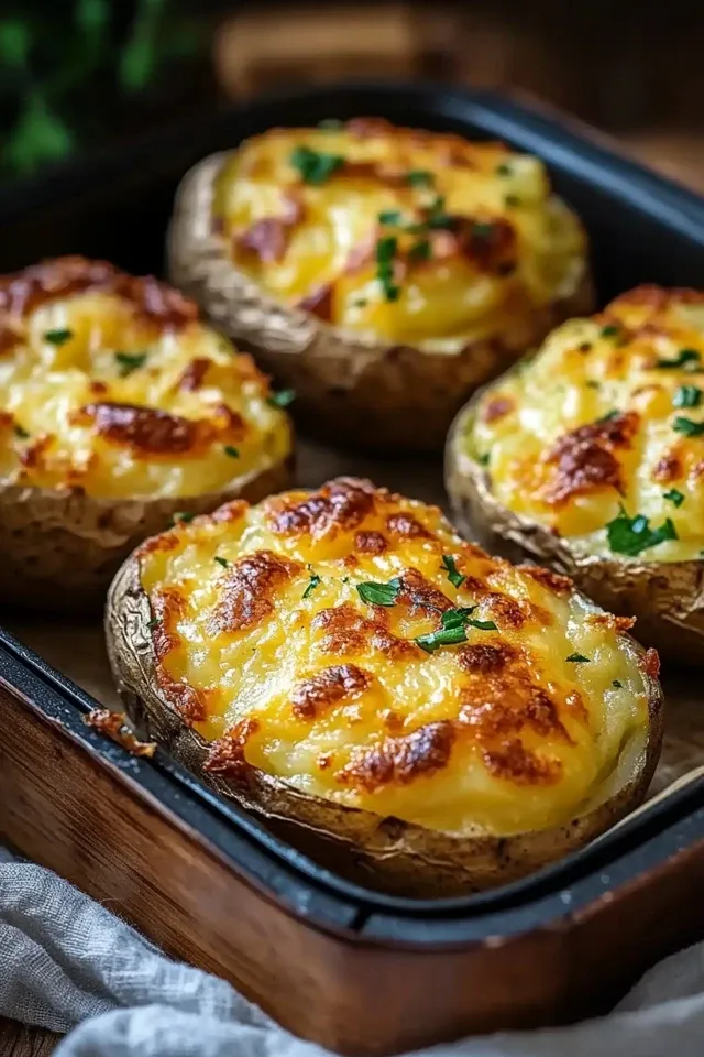 Gebackene Käse-Kartoffeln aus der Heißluftfritteuse