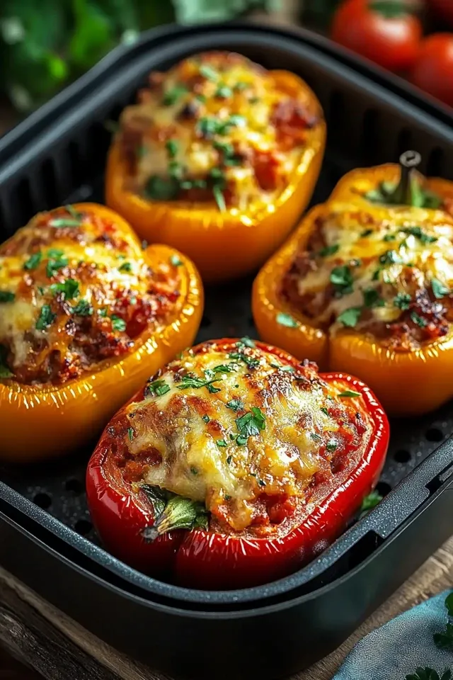Gefüllte Paprika aus dem Airfryer: Schnell & Lecker
