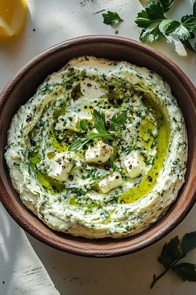 Grüner Göttin Feta Dip: Cremig, Frisch & Einfach