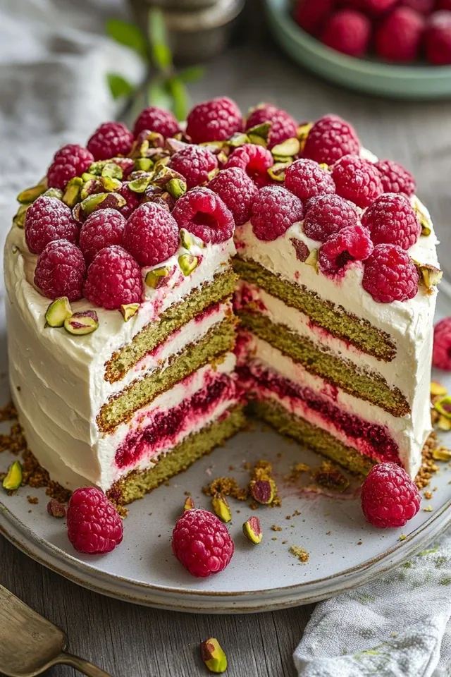 Pistazien-Himbeer-Torte: Ein luxuriöses Geschmackserlebnis
