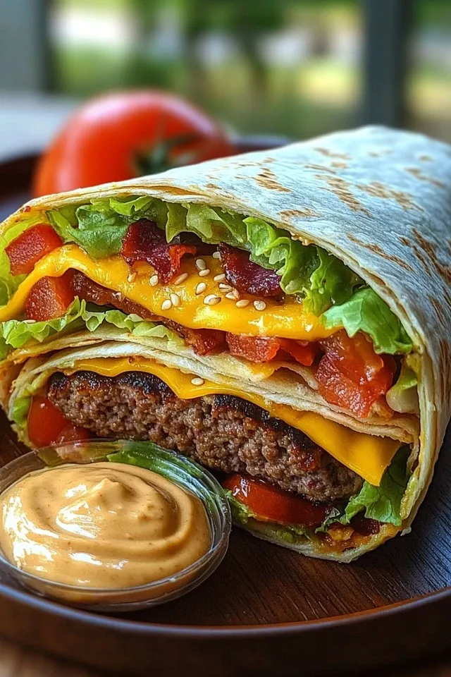 Köstliche Cheeseburger-Wraps für jedes Fest
