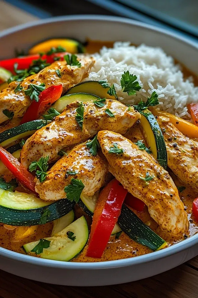 Cremiges Zucchini-Beef-Hähnchen für ein schnelles Abendessen