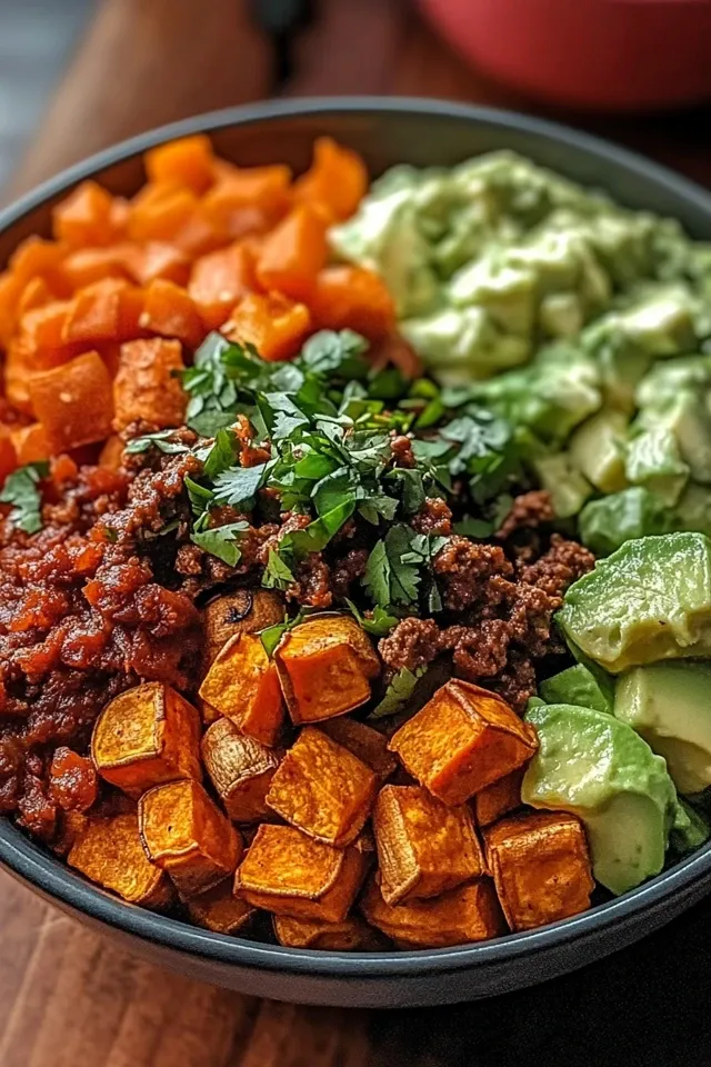 Die ultimative Süßkartoffel Taco Schüssel