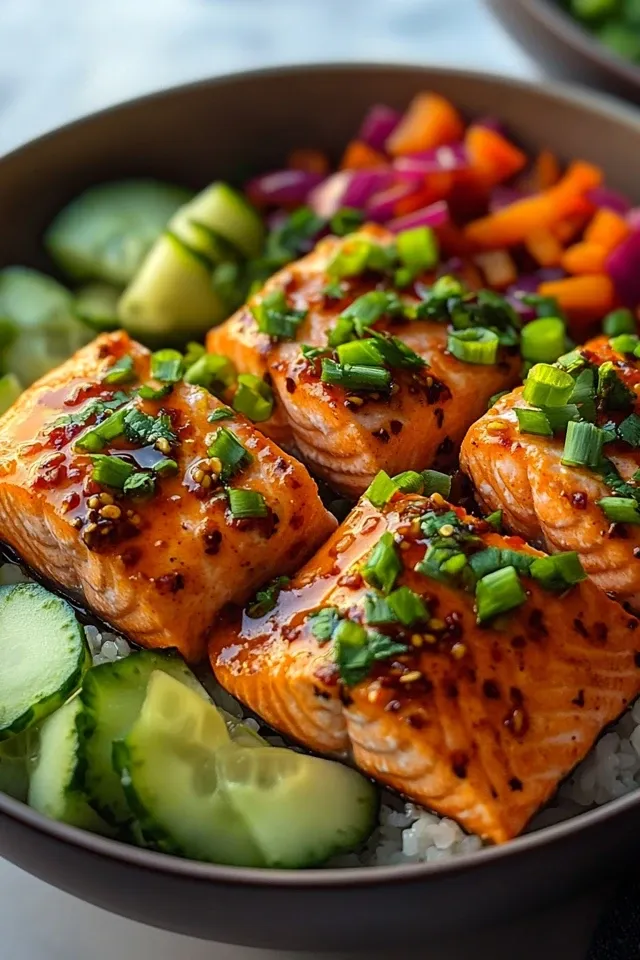 Gesunde Sweet Chili Lachs Bowl: In 20 Minuten genießen