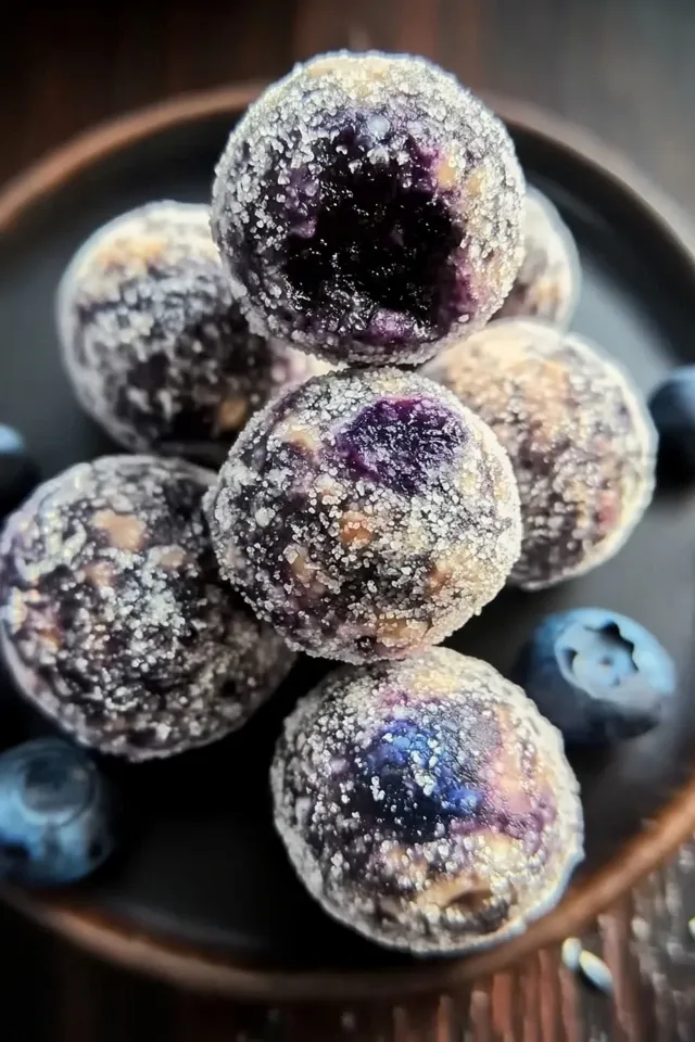 Günstige Blaubeer Proteinbällchen: Schneller Snack