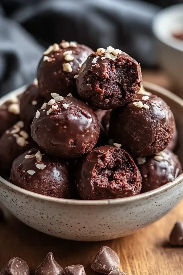 Cremige Hüttenkäse-Brownie-Protein-Bällchen (No-Bake)