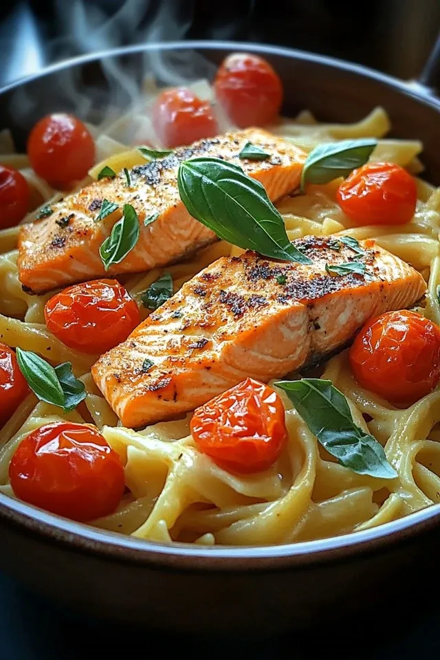 Ofen-Lachs-Pasta mit Tomaten – Einfaches Rezept für jeden Tag