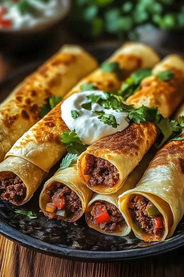 Knusprige Rindfleisch Taquitos: Ein Schneller Genuss