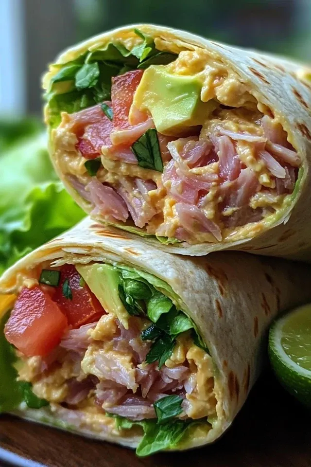 Schneller Thunfisch-Wrap mit frischen Zutaten