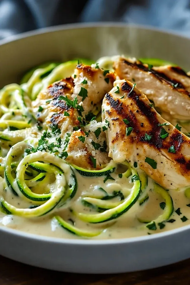 Zucchini Noodle Chicken Alfredo – Ein leichtes Genuss-Rezept