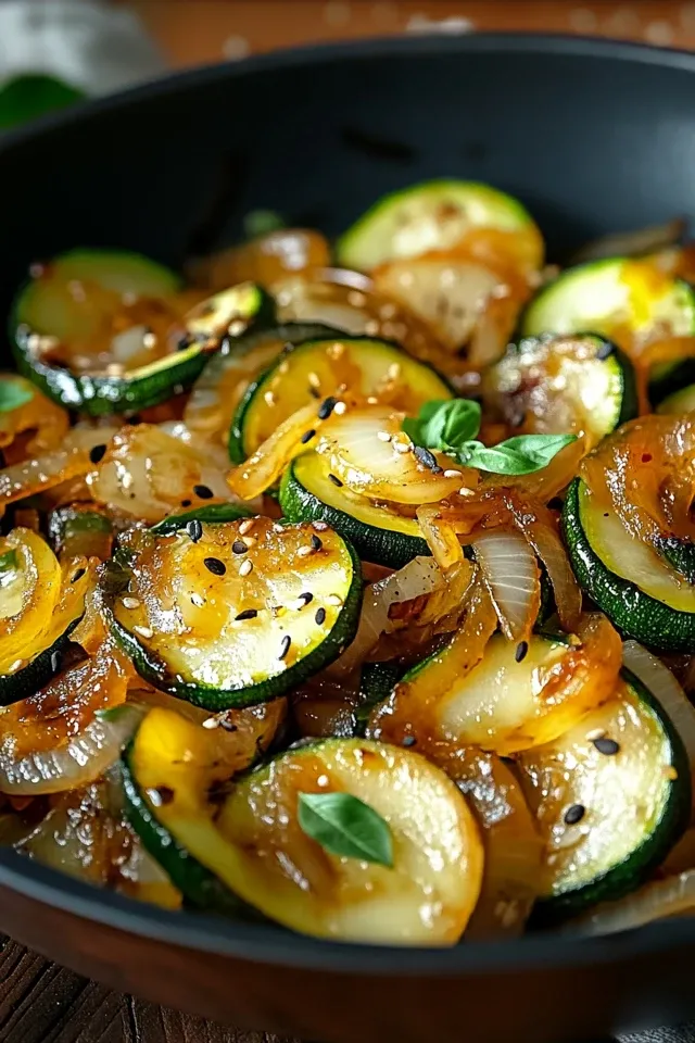 Zucchini & Zwiebel Pfanne: Schnelles Low-Carb Rezept