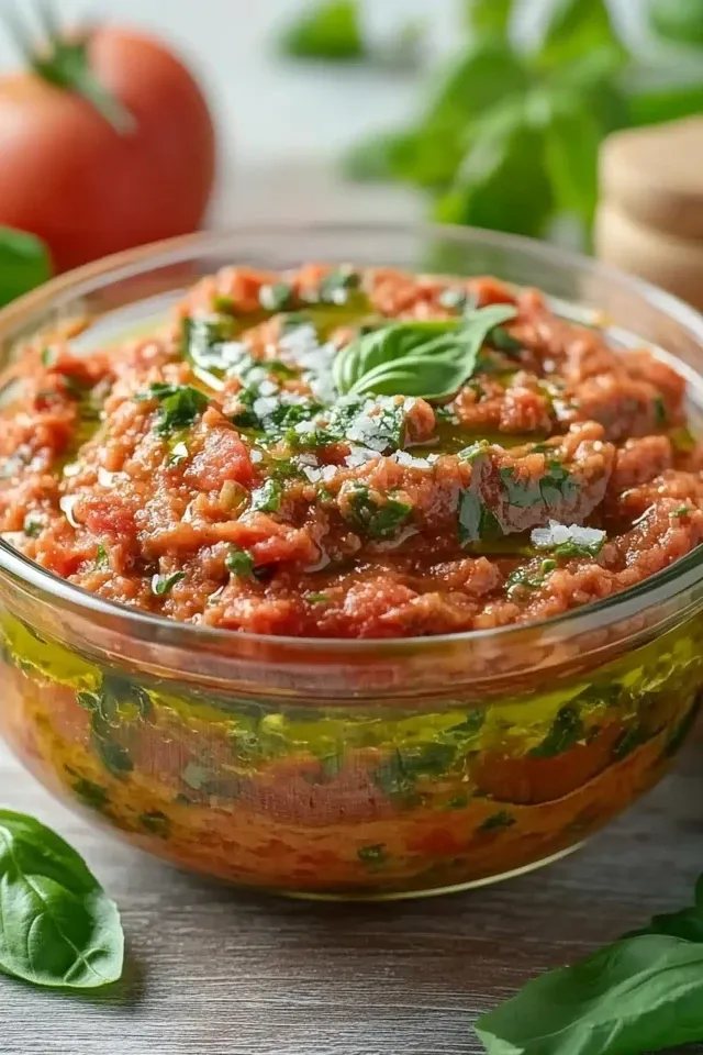 Cremiger Basilikum-Tomaten-Aufstrich für jede Gelegenheit
