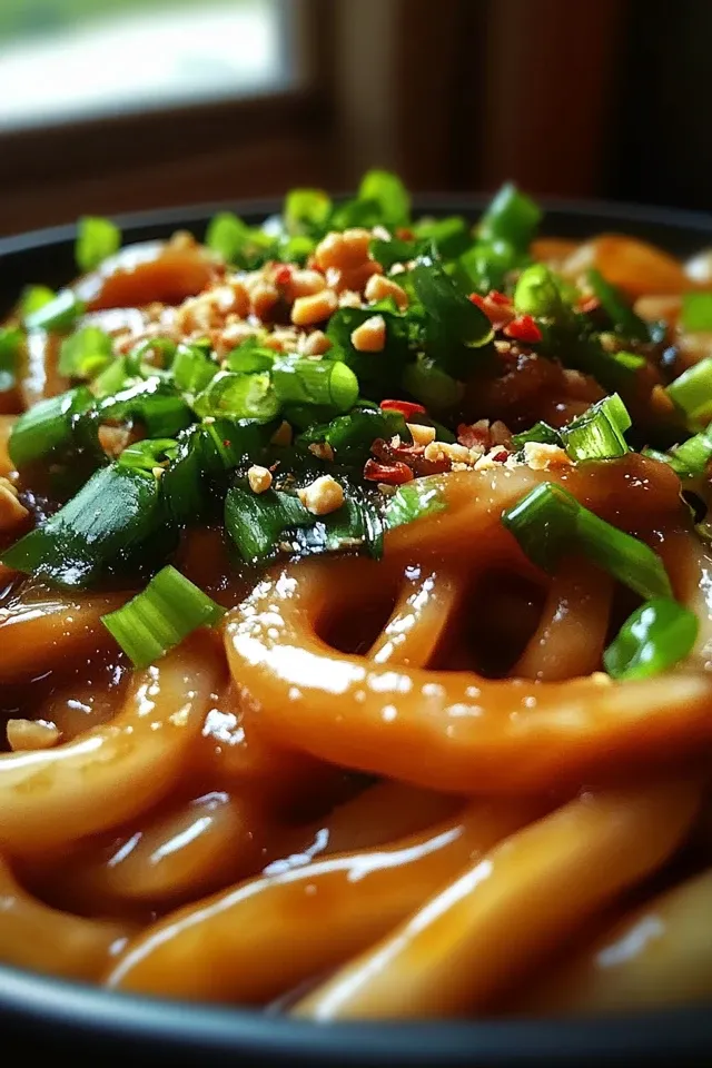 Erdnussbutter Udon Nudeln – Ein einfaches, köstliches Rezept