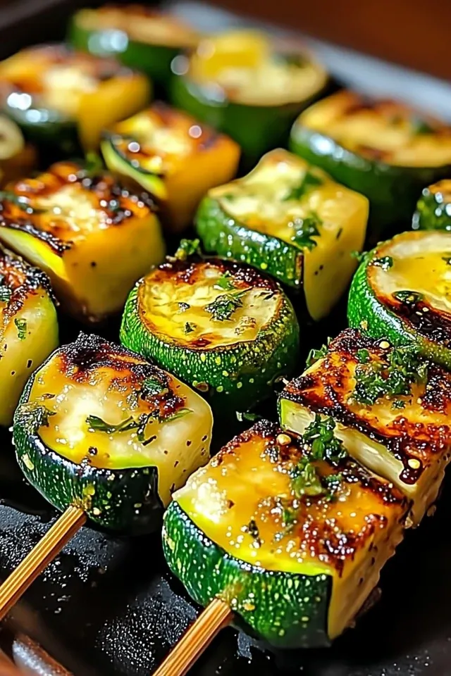 Knoblauchbutter Zucchini Spieße – Ein Genuss für alle Sinne