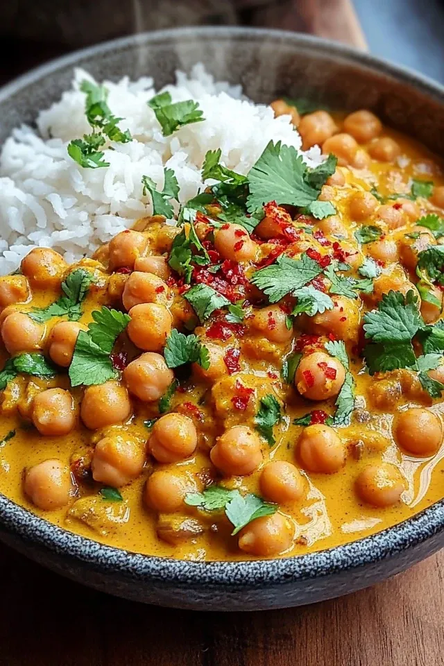 Kichererbsen-Curry mit Kokosmilch: Ein Genuss für jeden Anlass