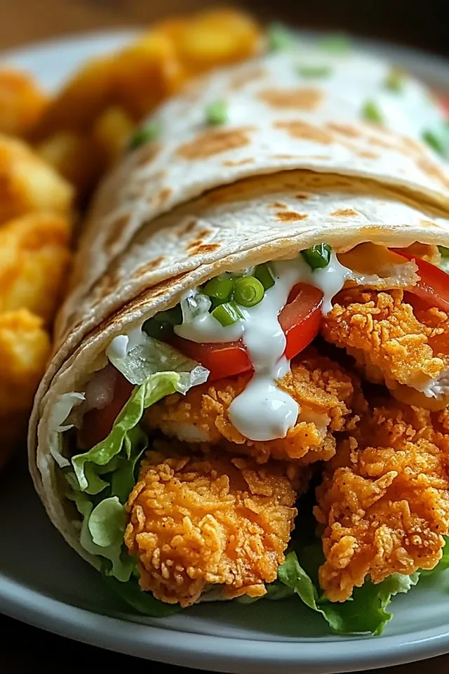 Knuspriger Beef Ranch Snack Wrap