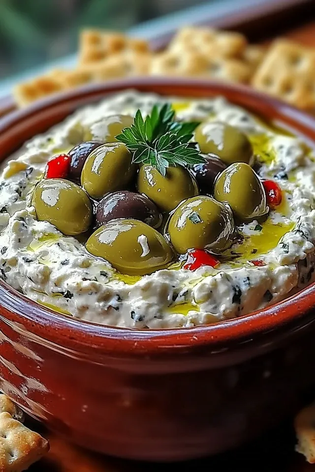 Cremiger Oliven-Dip für Genießer