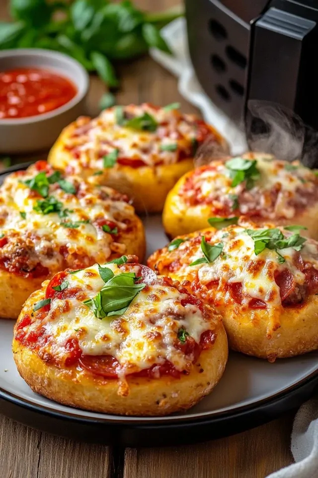 Pizzabrötchen aus dem Airfryer – schnell & knusprig