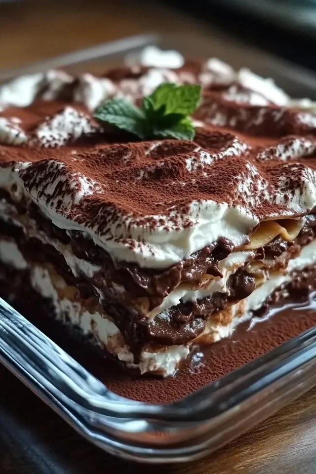 Schokoladige Lasagne: Ein himmlisches Dessert ohne Ofen