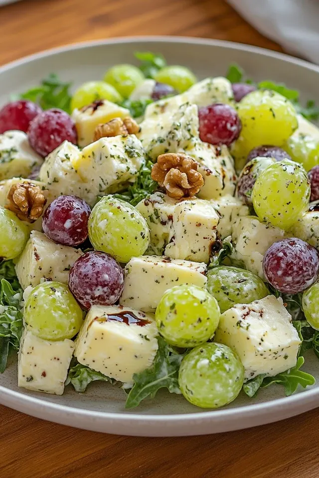 Trauben-Käse-Salat – Frisch, cremig und voller Geschmack